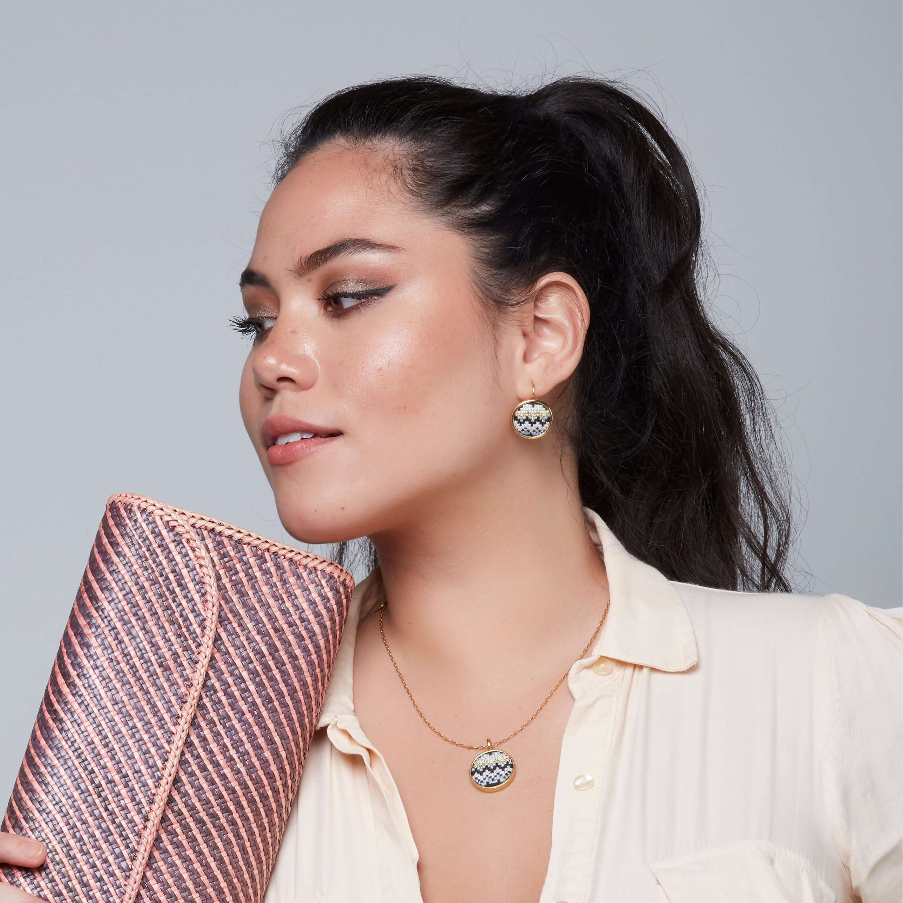 Nuusum Gold-Plated Statement Earrings