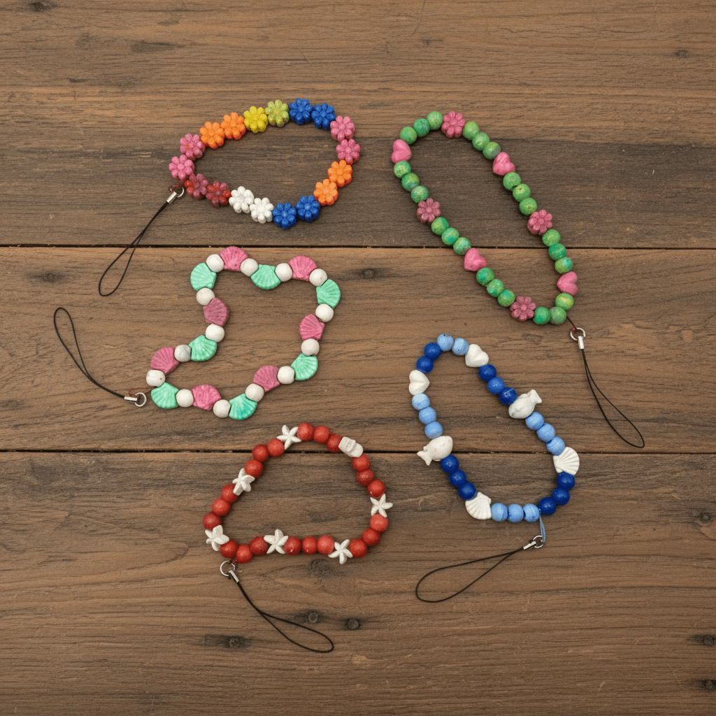 100% Upcycled Phone Bead Strap