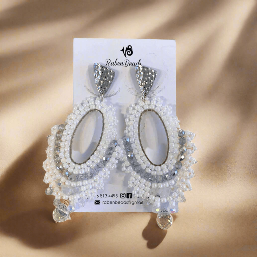 RabenBeads : Oval Statement Earrings