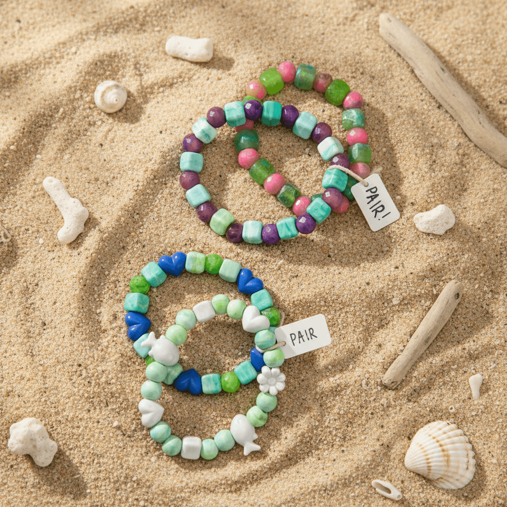 100% Upcycled Plastic Bead Bracelet