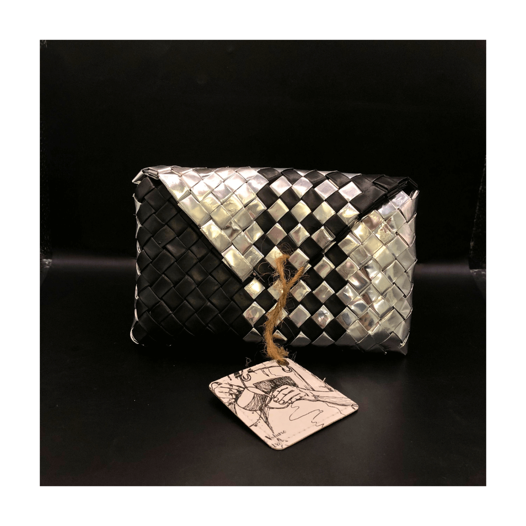 Upcycled Shack : Aluminium Woven Clutch : Elegant
