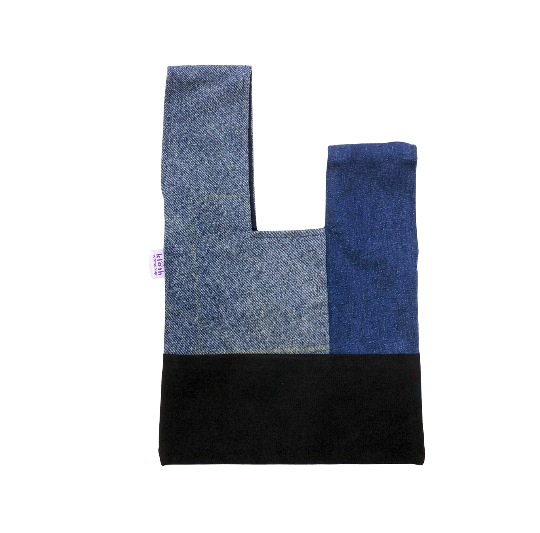 Kloth: Upcycled Denim Mini Knot Bag
