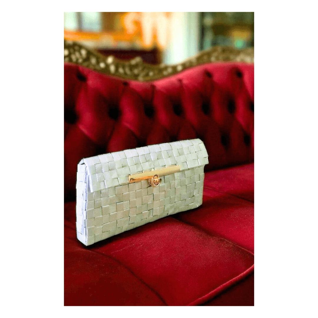 Upcycled Shack : Aluminium Woven Clutch : Classy