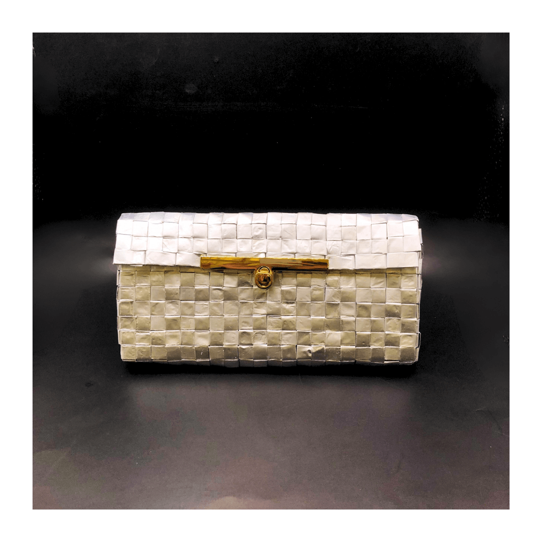 Upcycled Shack : Aluminium Woven Clutch : Classy