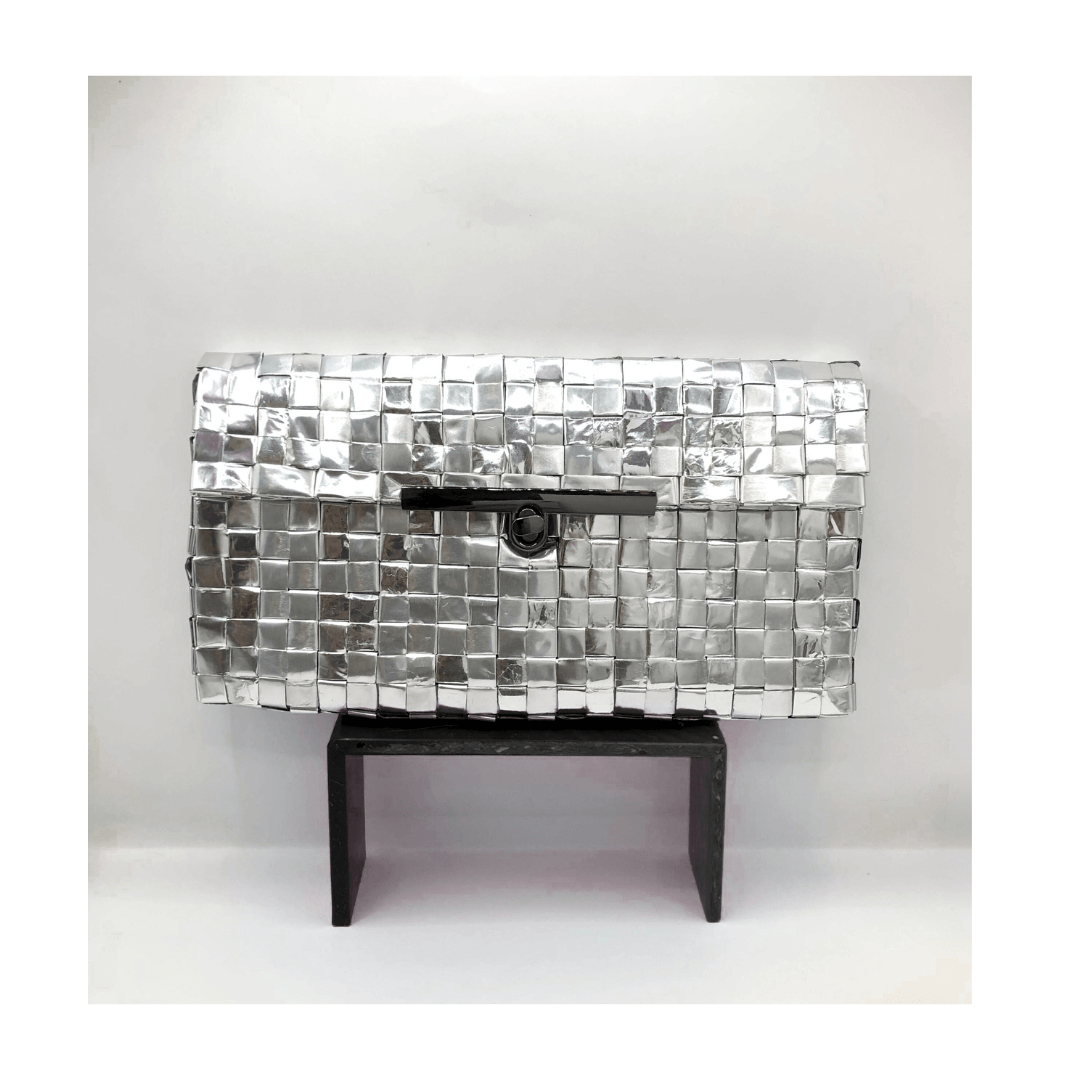 Upcycled Shack : Aluminium Woven Clutch : Classy