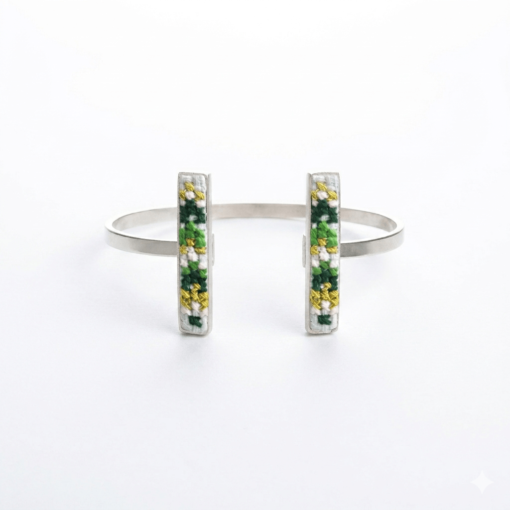 Daun Nuusum Silver-Plated Cuff Bangle (PRE-ORDER)