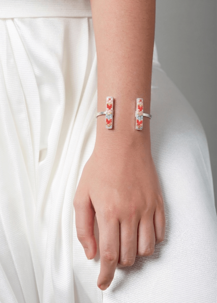 Amour Silver-Plated Cuff Bangle (PRE-ORDER)