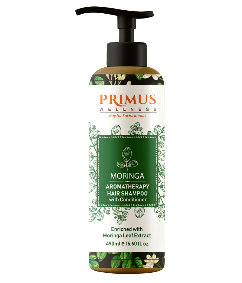Primus by MySkills : Moringa Aromatherapy Hair Shampoo With Conditioner (490ml)