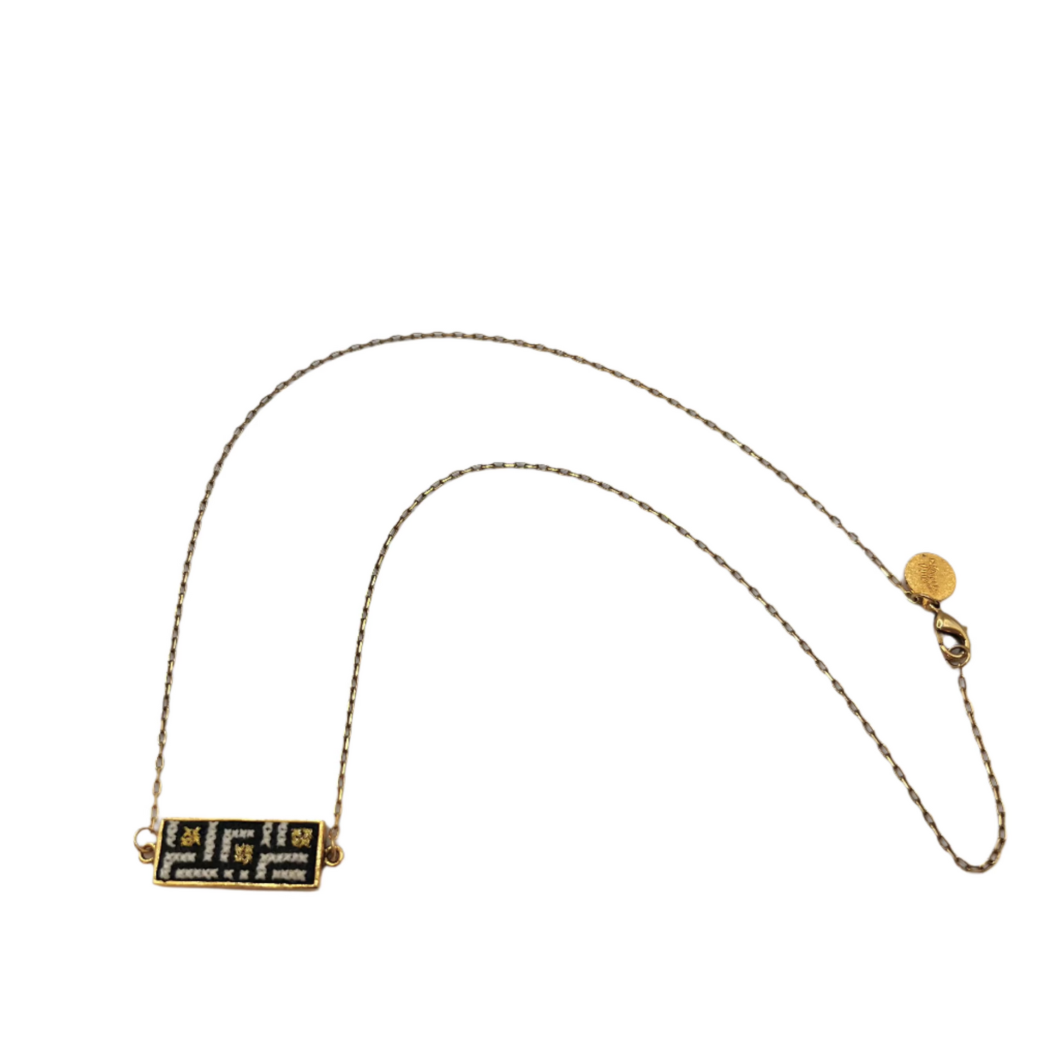 GLOW Arabesque Gold-plated Horizontal Necklace