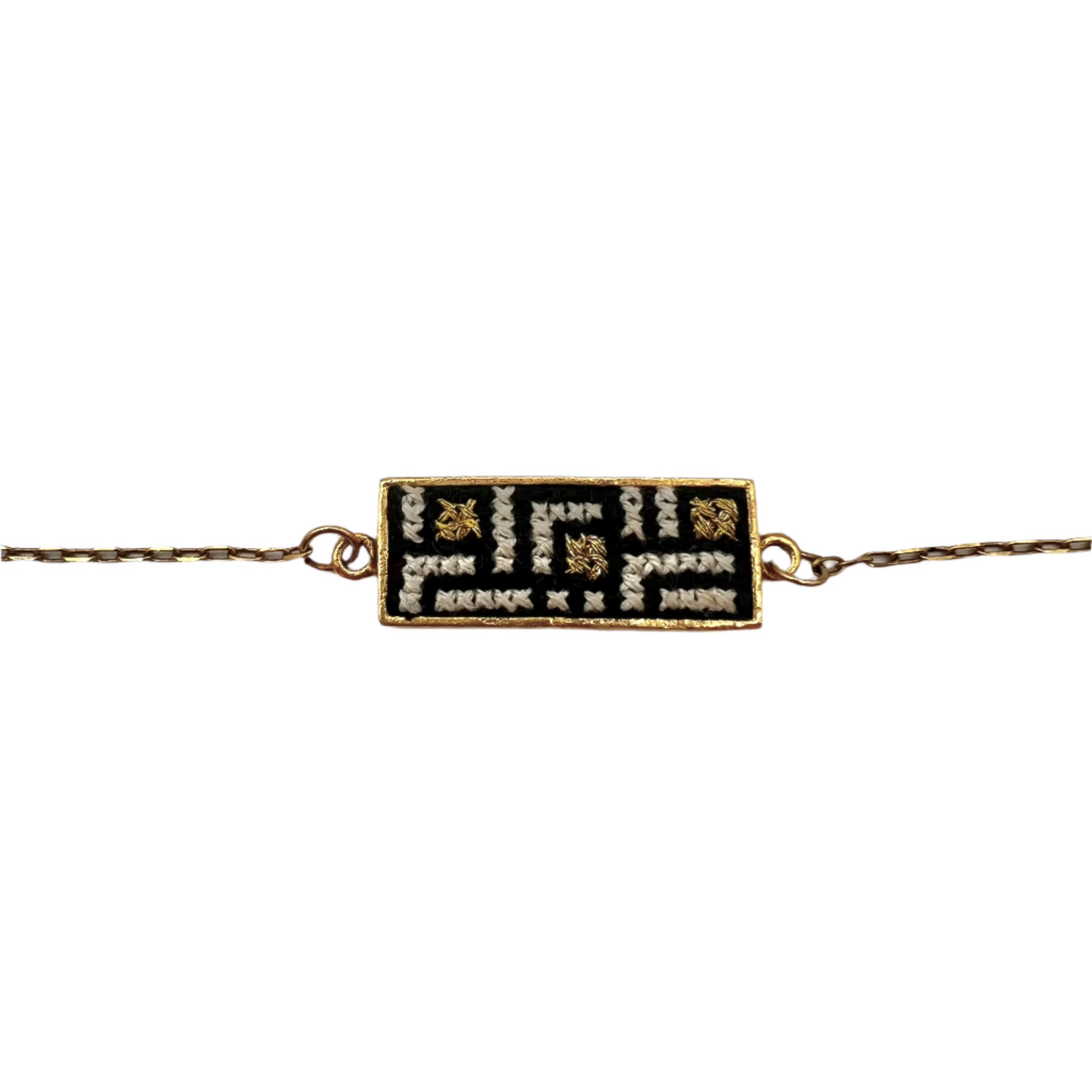 GLOW Arabesque Gold-plated Horizontal Necklace