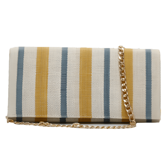 Ikat Luxury Clutch - Yellow Blue