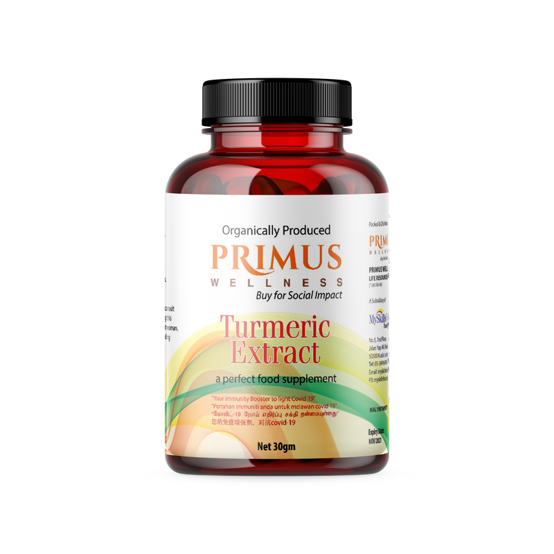Primus by MySkills : Turmeric Extract – 30 Extract Capsule