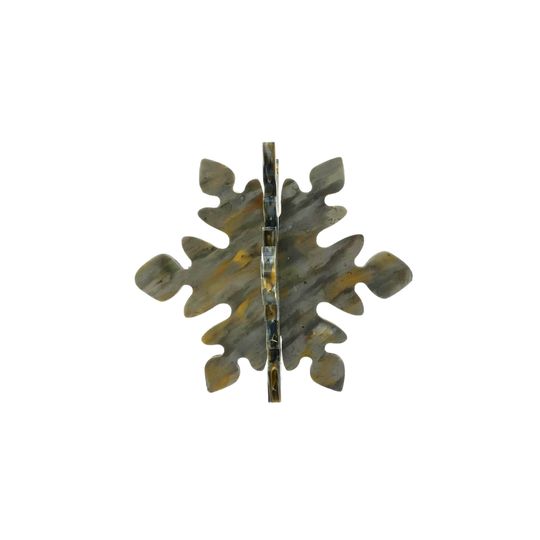 Upcycled Plastic Snowflake Coaster Set