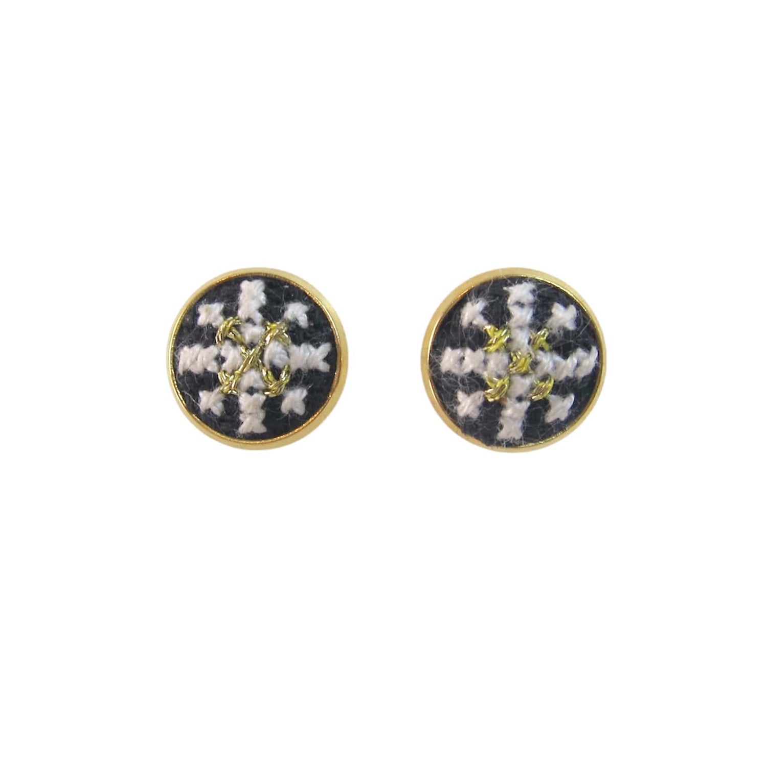 An image of the EarthHeir_ArabesqueBlack_Mahi-MahiStudsEarrings_001.jpg by Earth Heir