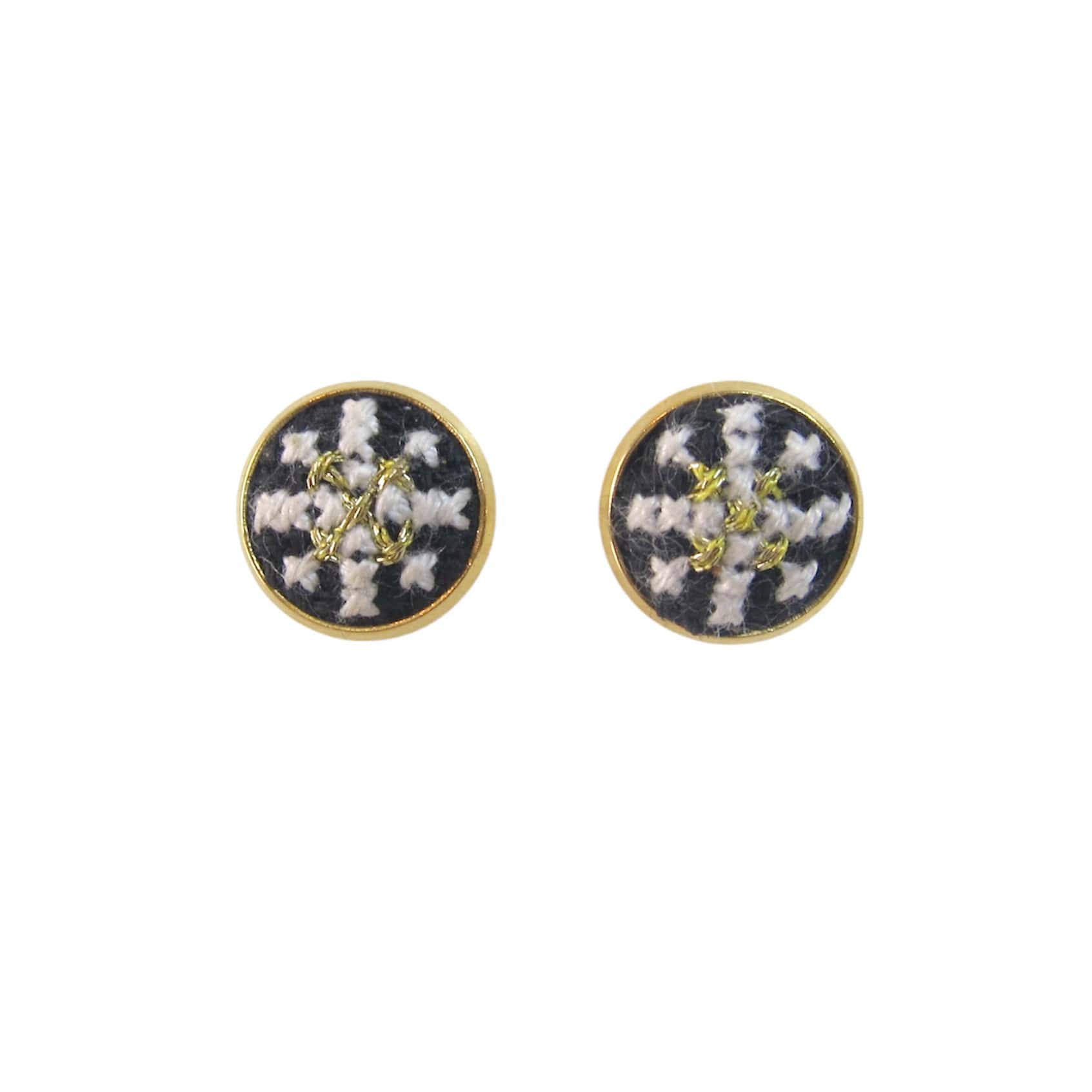 An image of the EarthHeir_ArabesqueBlack_Mahi-MahiStudsEarrings_001.jpg by Earth Heir