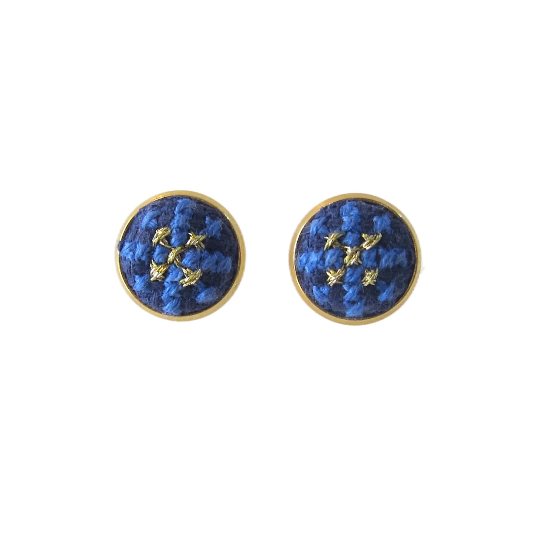 An image of the EarthHeir_ArabesqueBlue_Mahi-MahiStudsEarrings_001.jpg by Earth Heir
