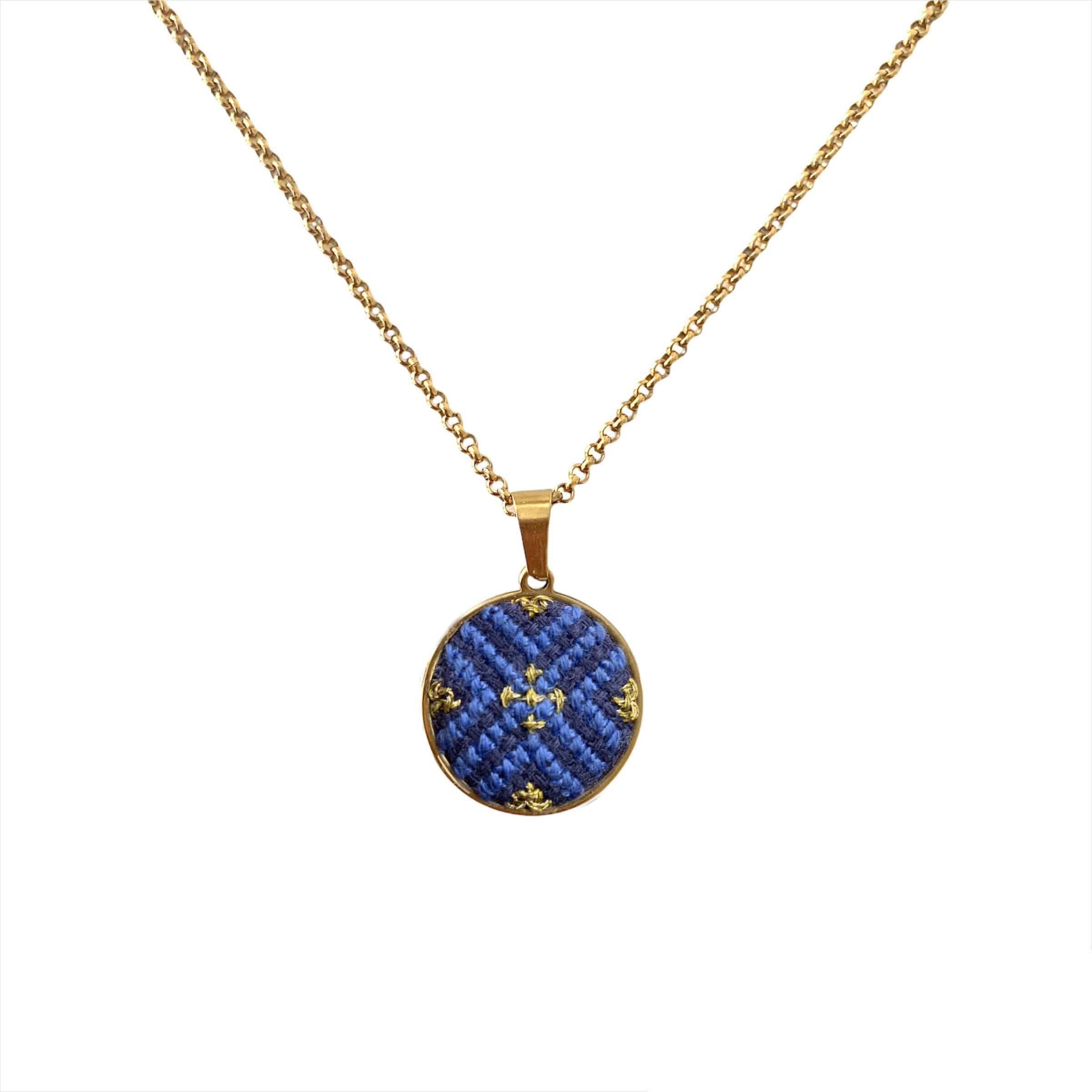 An image of the EarthHeir_ArabesqueBlue_MoonshellNecklace_001.jpg by Earth Heir