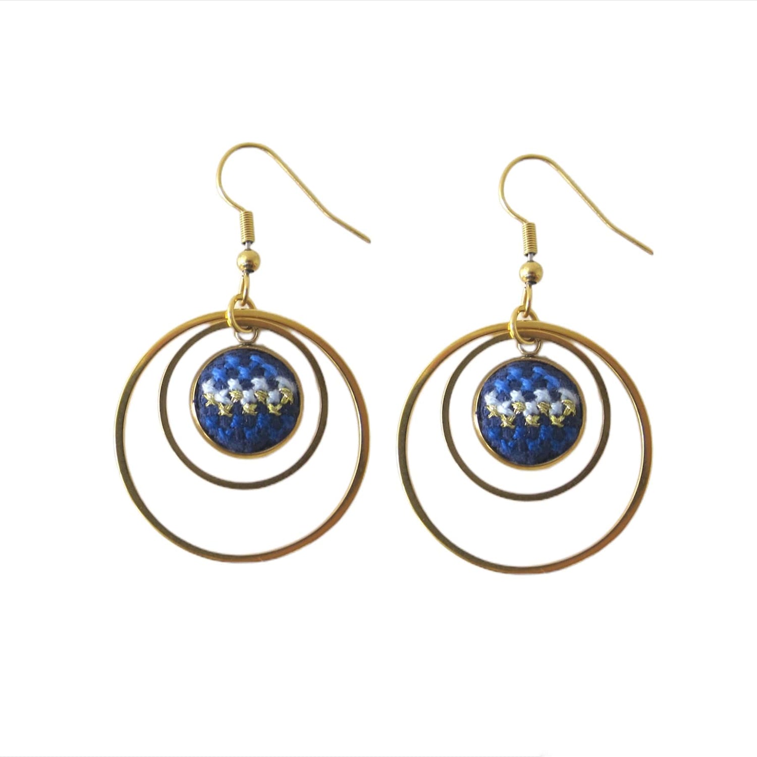 An image of the EarthHeir_NuusumBlue_CrownEarrings_001.jpg by Earth Heir