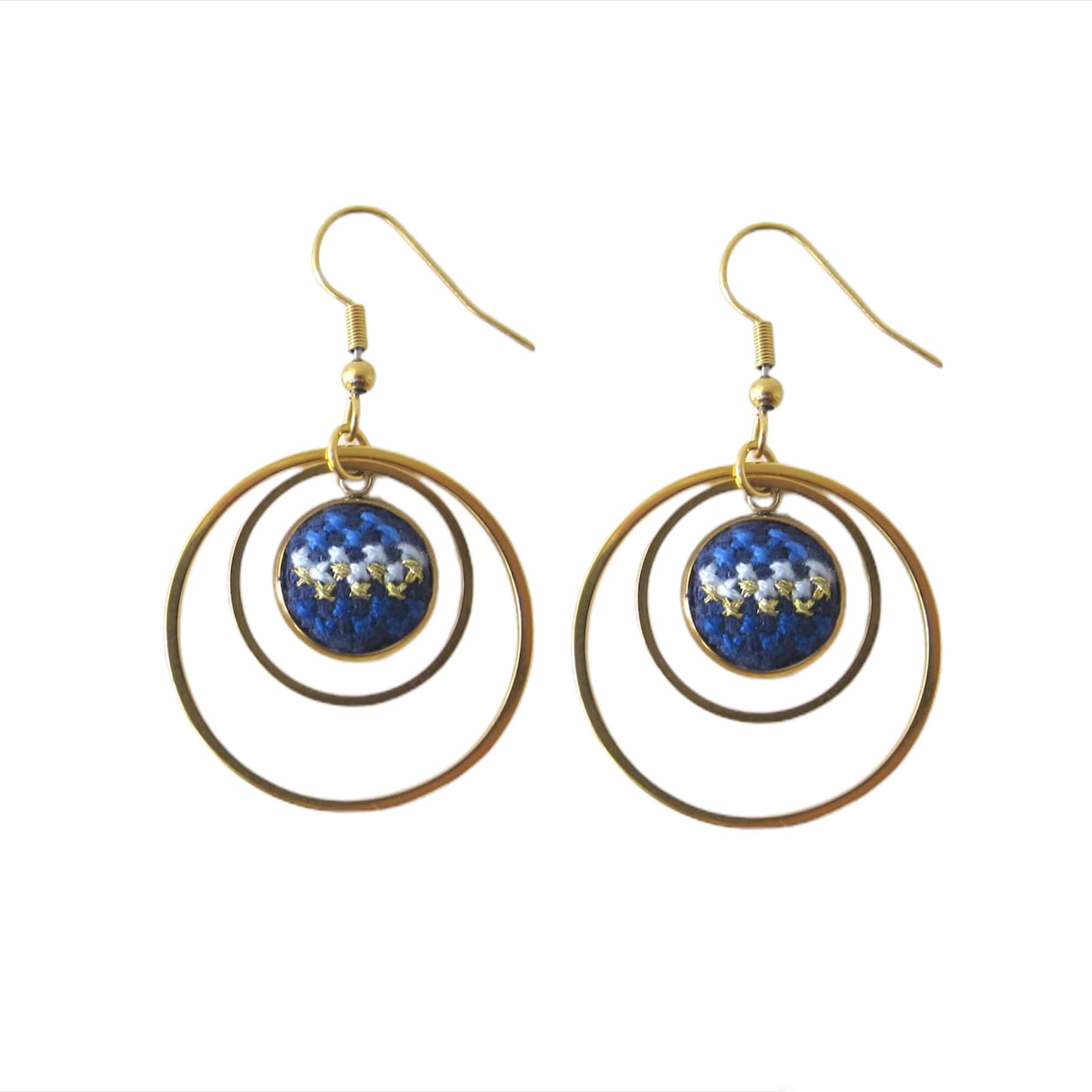 An image of the EarthHeir_NuusumBlue_CrownEarrings_001.jpg by Earth Heir