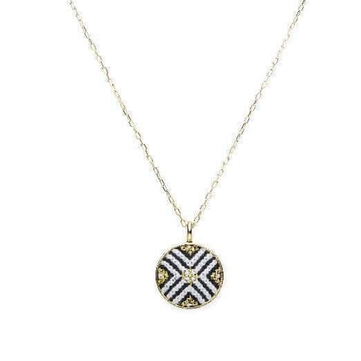 An image of the GLOW_NECKLACE__GOLD_BLACK_ARAB.jpg by Earth Heir