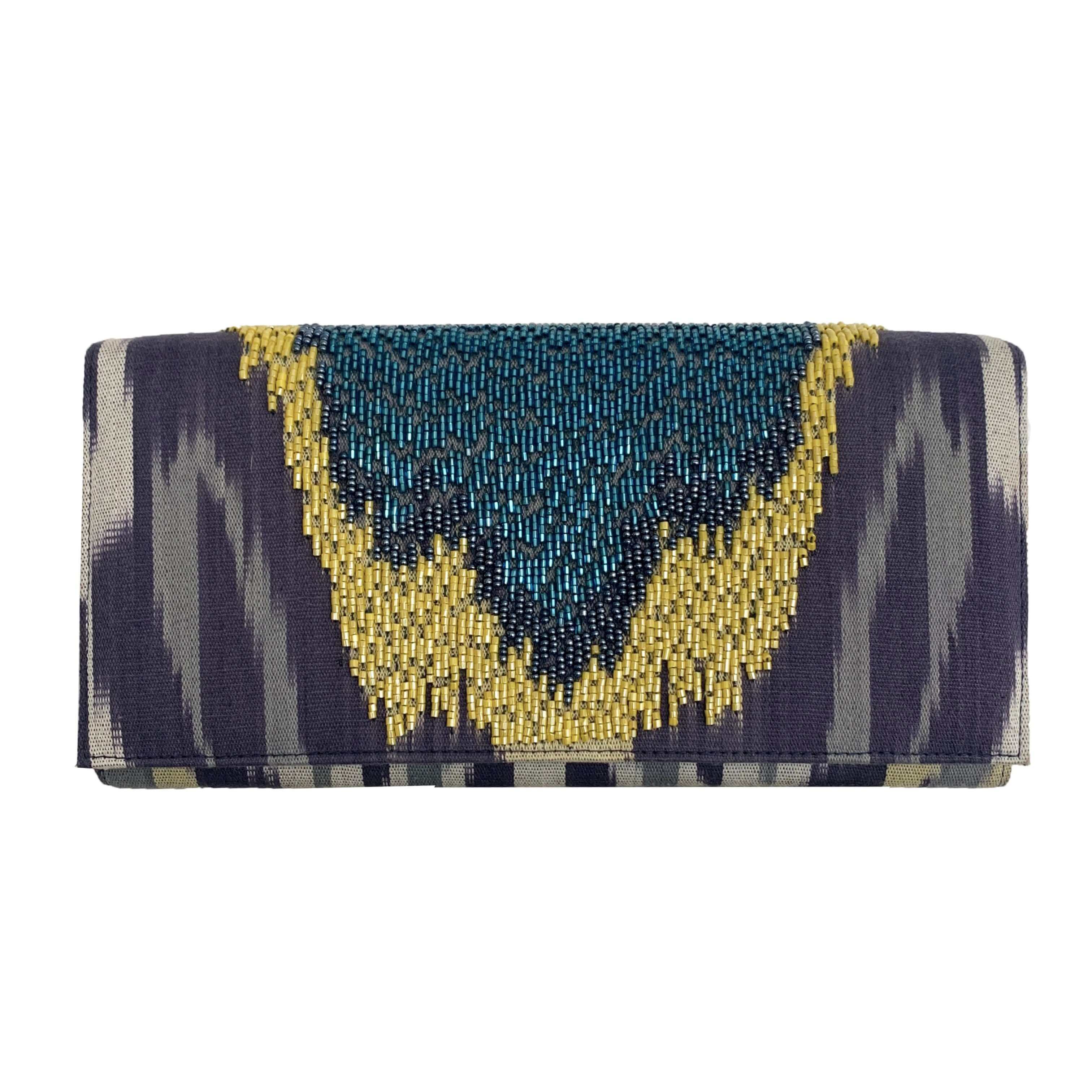 An image of the Ikat_Clutch_Blue_002.jpg by Earth Heir