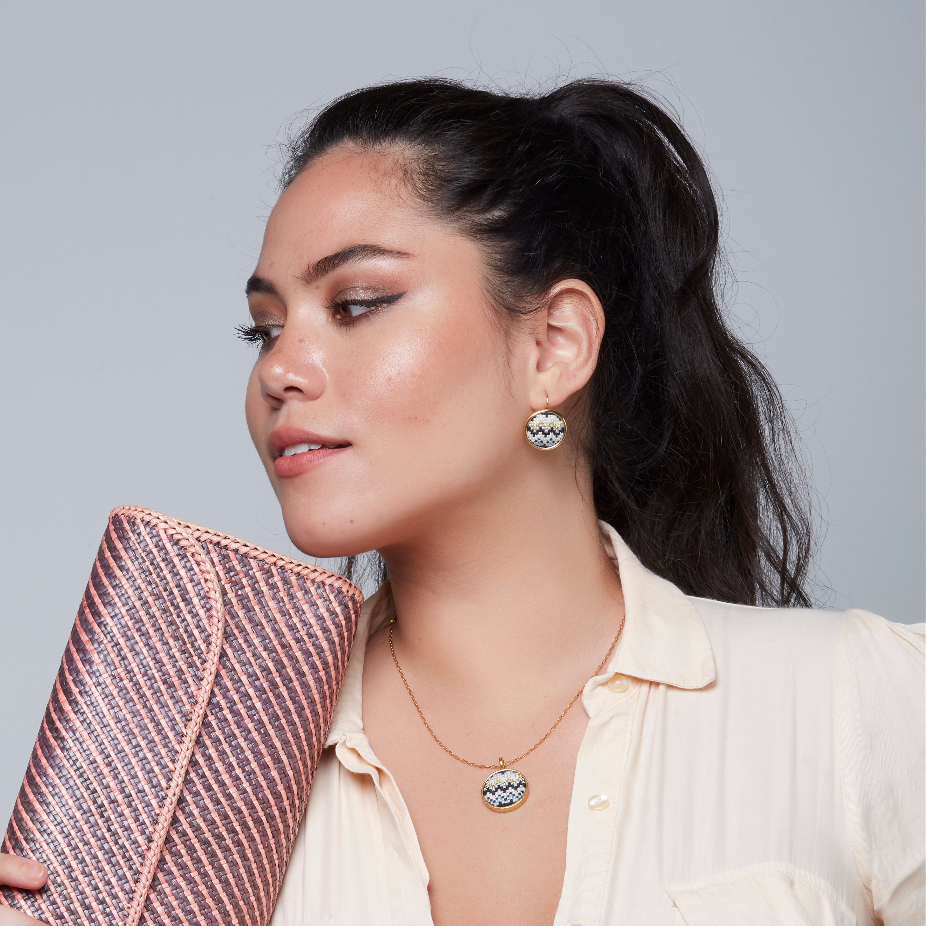 Nuusum Gold-Plated Statement Earrings - Sustainable impact ESG gift