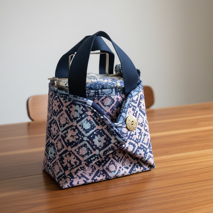 Decoupage 3-tier Tiffin with Batik Carrier