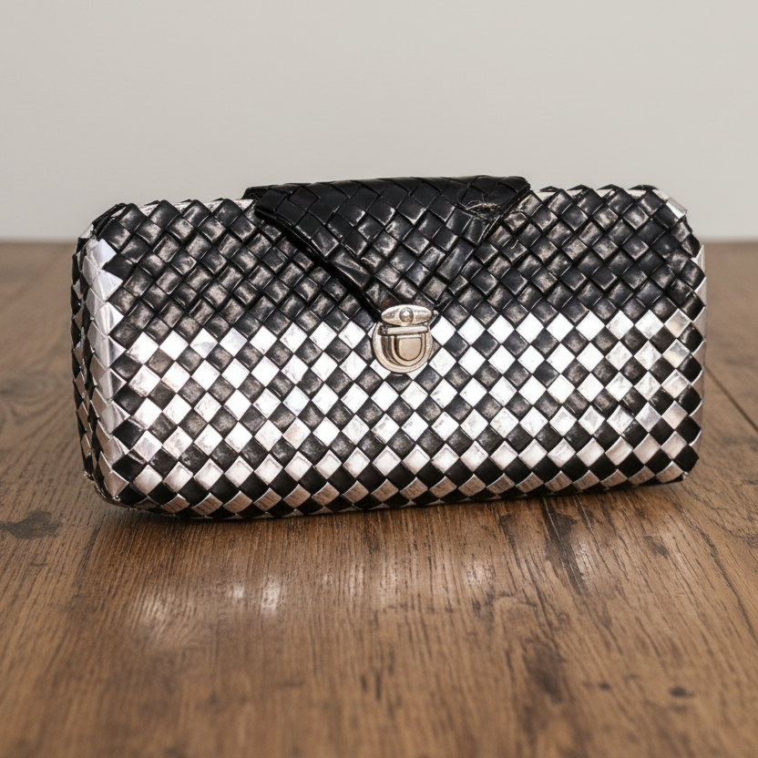 Upcycled Shack : Aluminium Woven Clutch : Classy