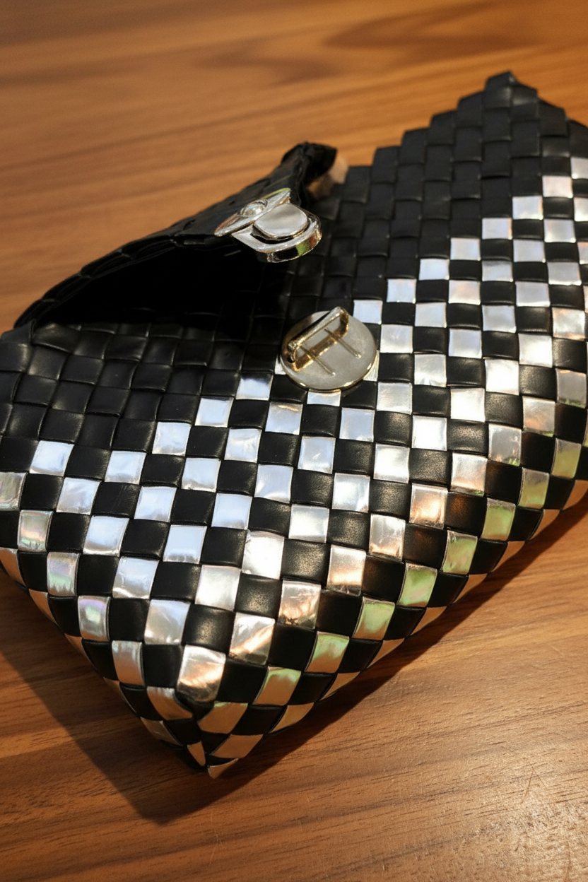 Upcycled Shack : Aluminium Woven Clutch : Classy