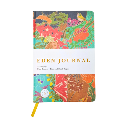 Eden Journal Notebook 200 pages - Dual Design ( 1 page lined 1 page blank )