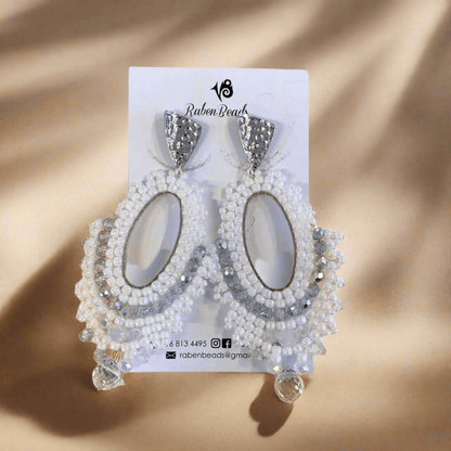 RabenBeads : Oval Statement Earrings