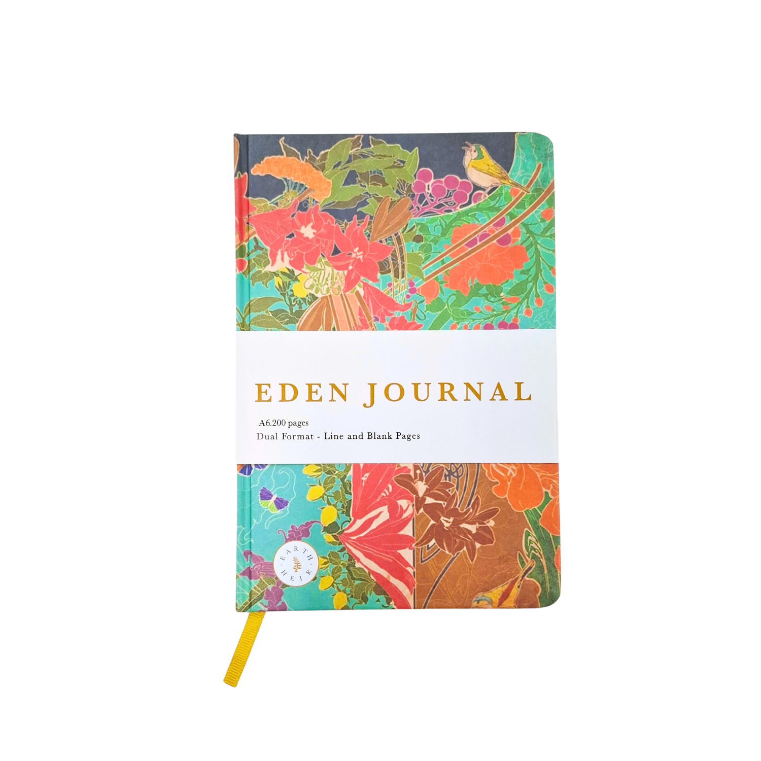 Eden Journal Notebook 200 pages - Dual Design ( 1 page lined 1 page blank )