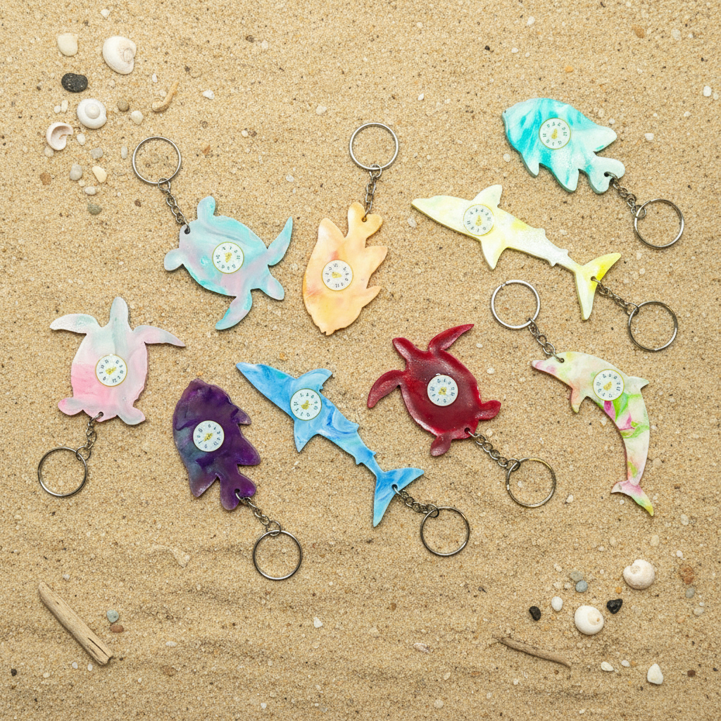 Earth Heir Sea Animal Plastic Keychain