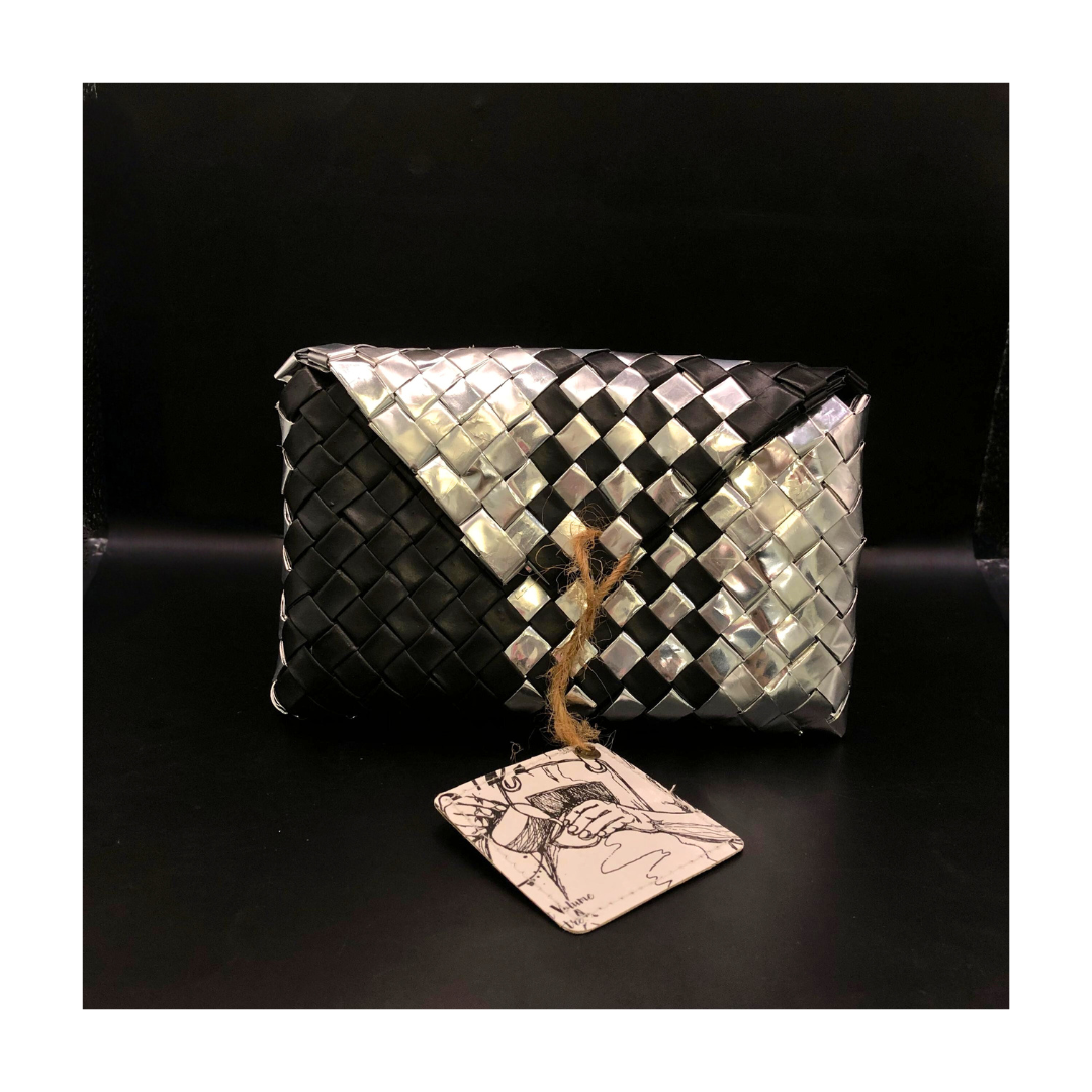 Upcycled Aluminium Woven Clutch : Elegant