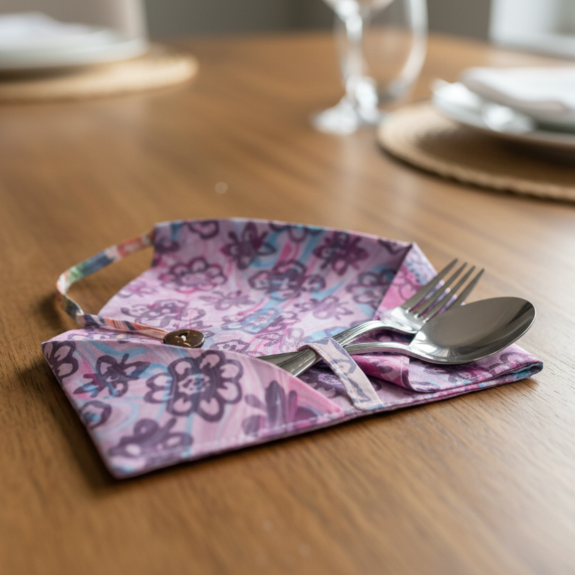 Decoupage 3-tier Tiffin with Batik Carrier