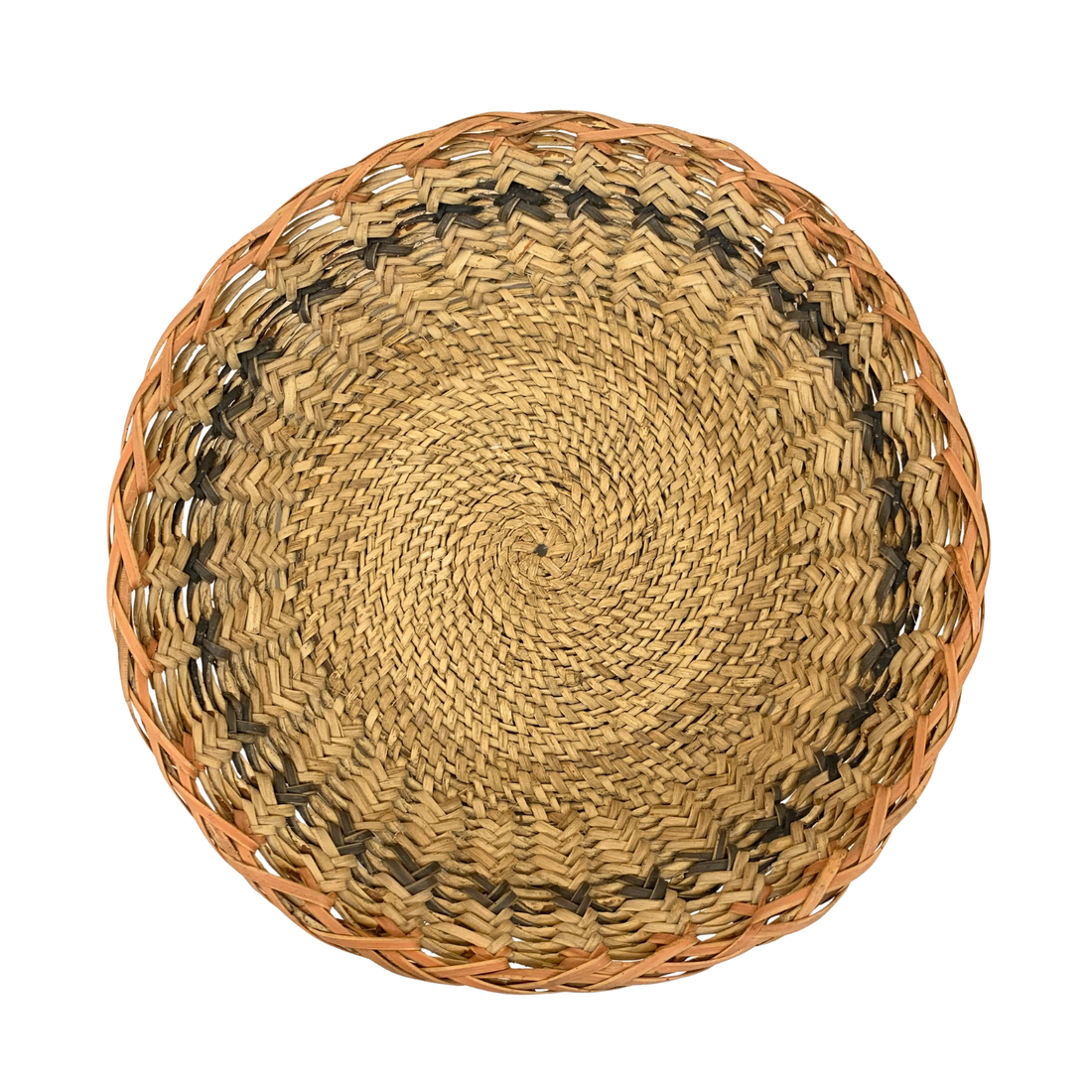 Rattan plate coiled using traditional Sarawakian craftmanship. 