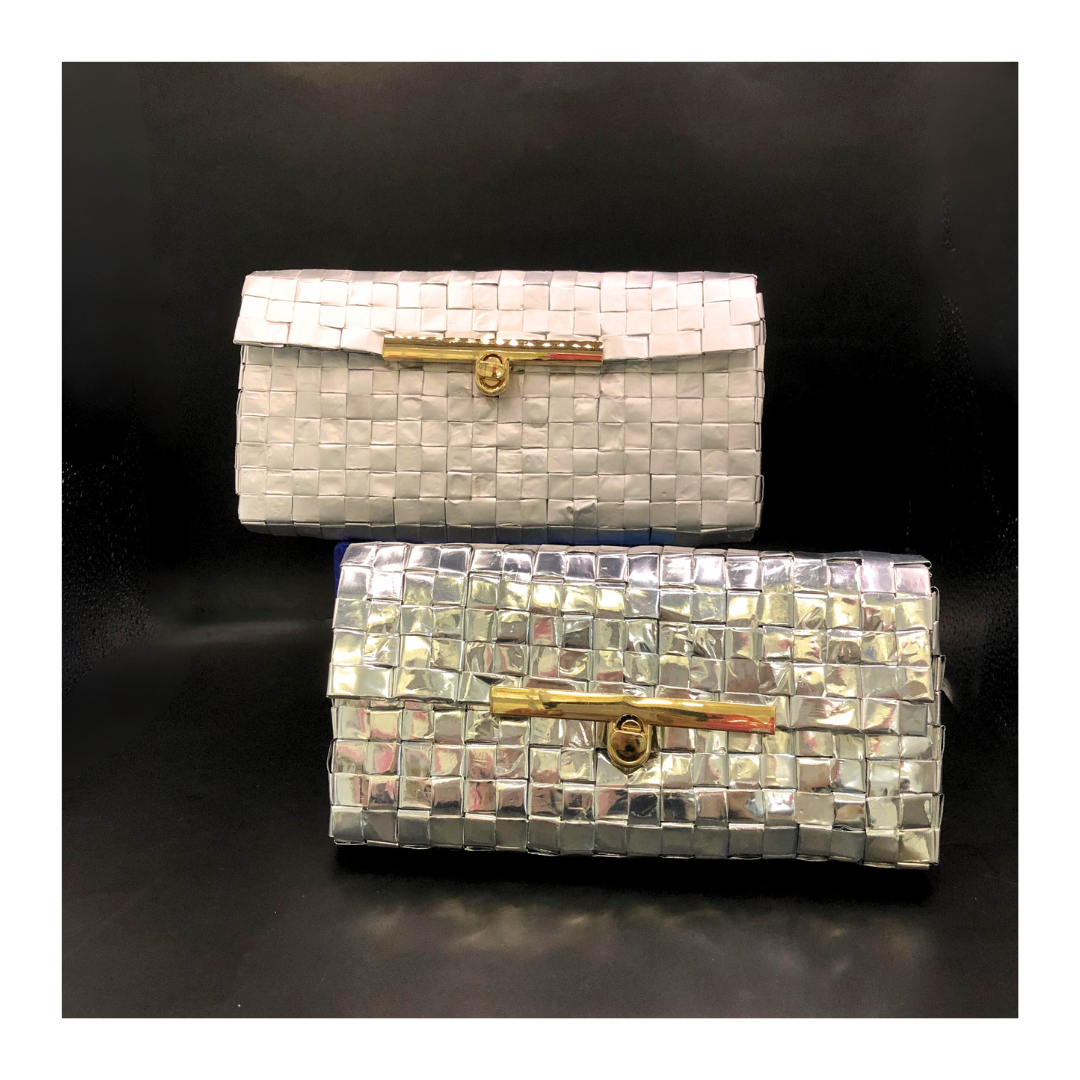 Upcycled Aluminium Woven Clutch : Classy