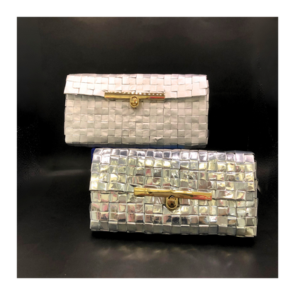 Upcycled Aluminium Woven Clutch : Classy
