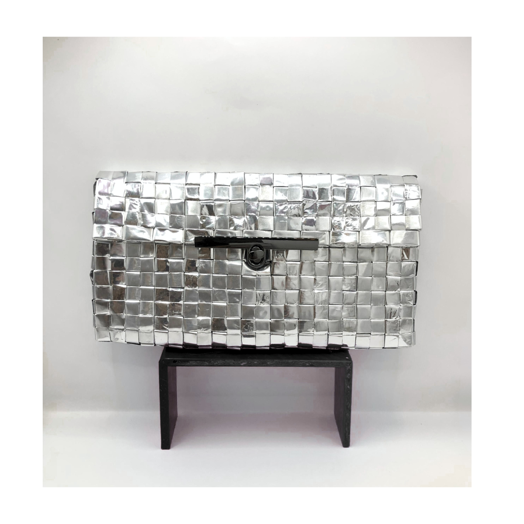 Upcycled Aluminium Woven Clutch : Classy