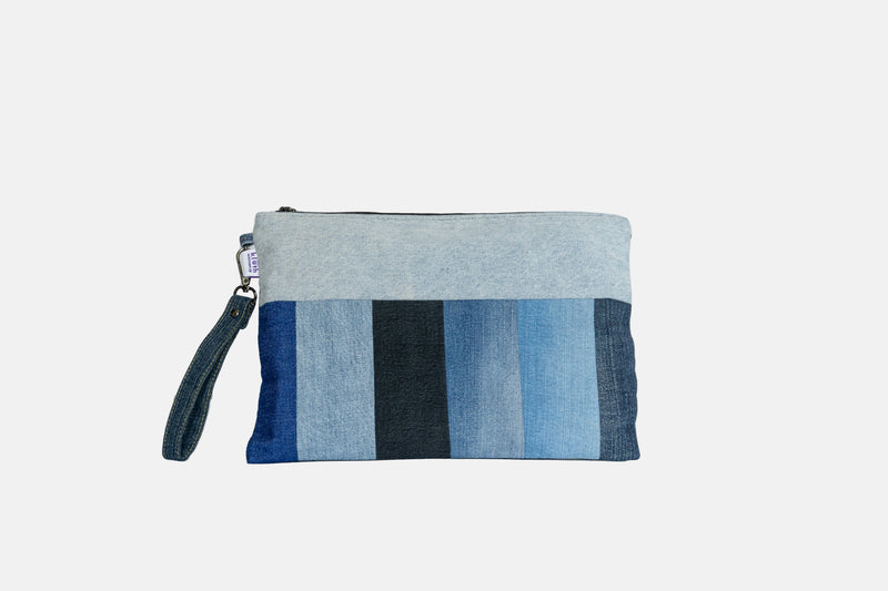 Kloth : Upcycled Denim Essential Pouch with Wrist Strap