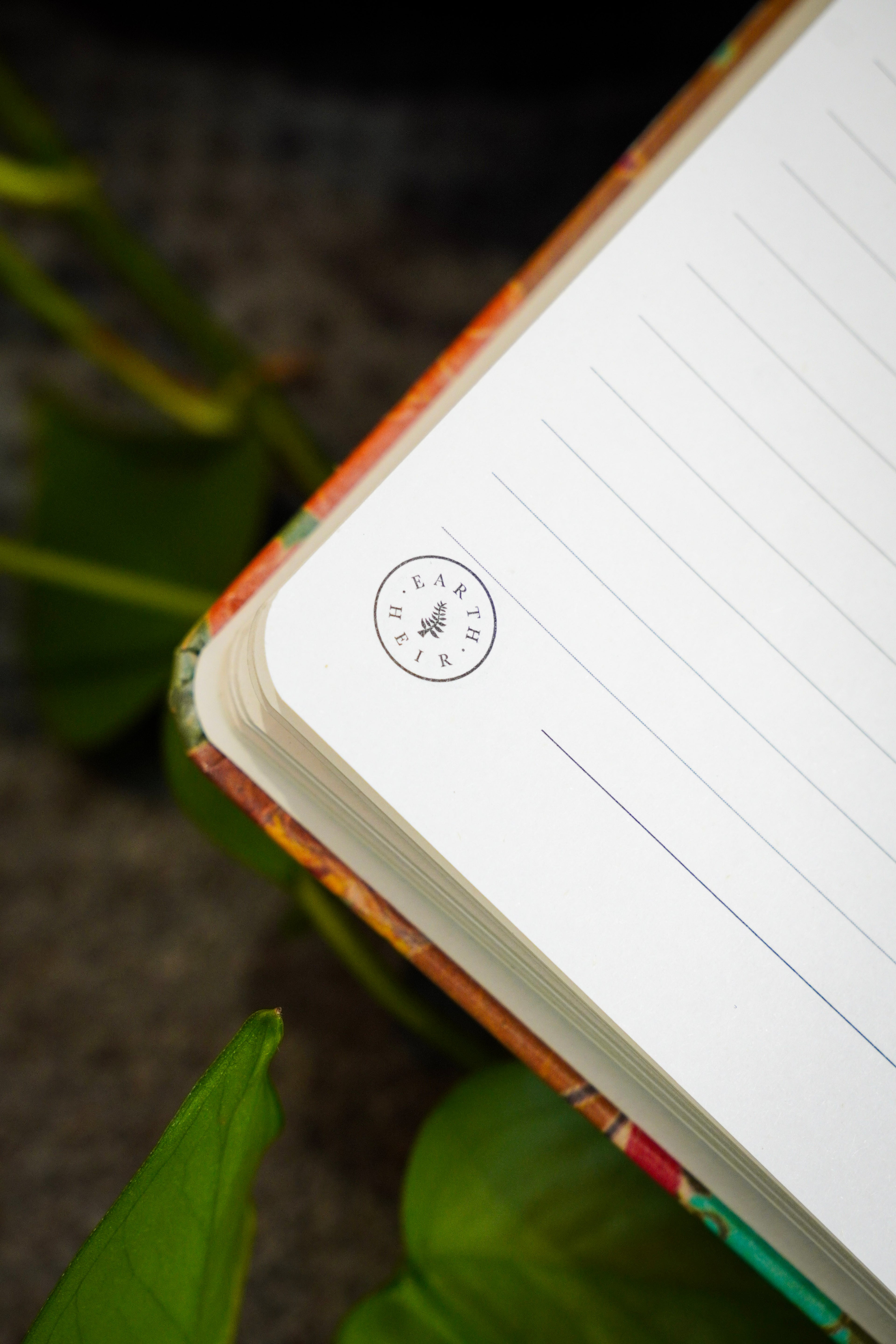 Eden Journal Notebook 200 pages - Dual Design ( 1 page lined 1 page blank )