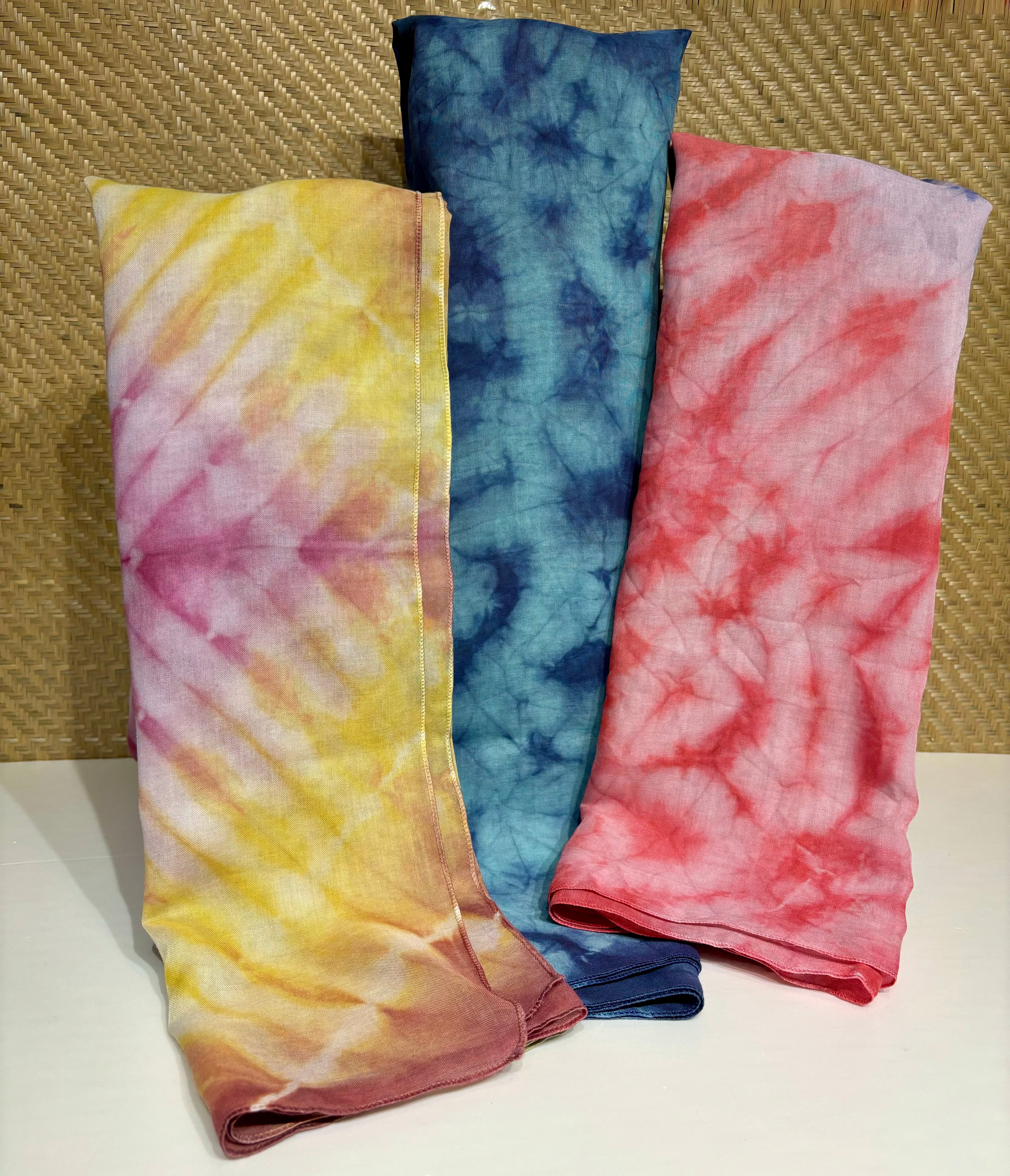 Natural Dye Cotton Scarves (Multi Colour)