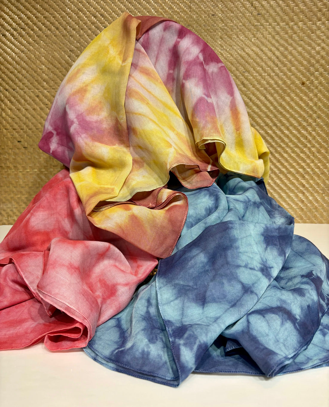 Natural Dye Cotton Scarves (Multi Colour)