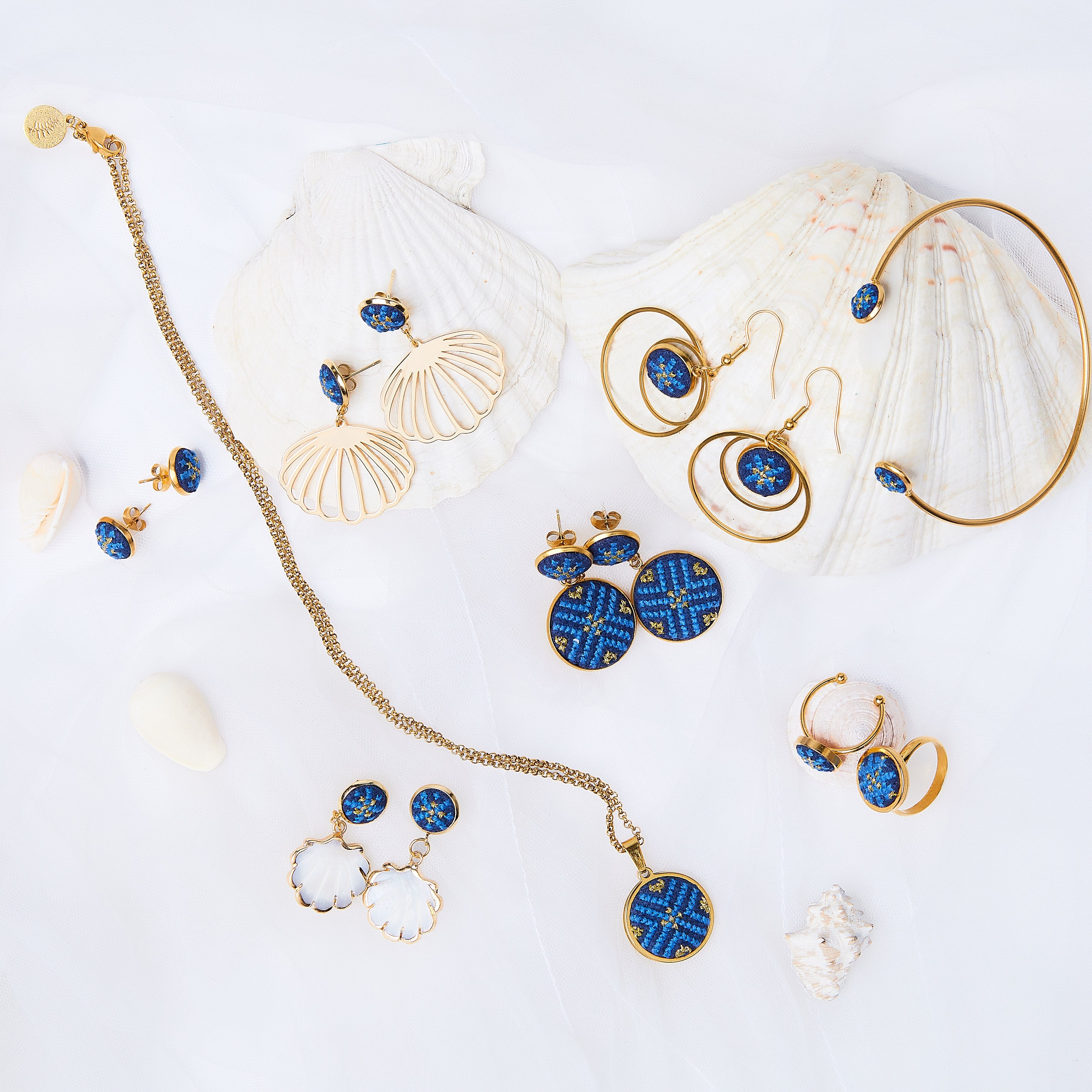 An image of the Ocean_Collection_Jewellery_Blue_Arabesque.jpg by Earth Heir