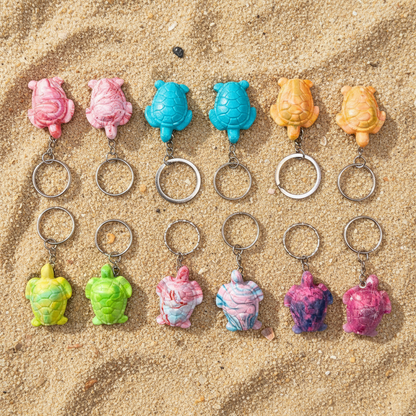 100% Upcycled Plastic Sea Turtle Keychain