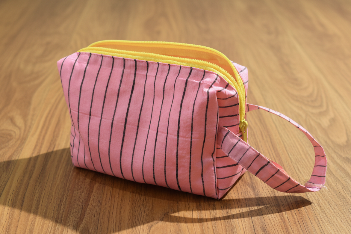 Raw Silk Toiletry Bag - Sustainable impact ESG gift