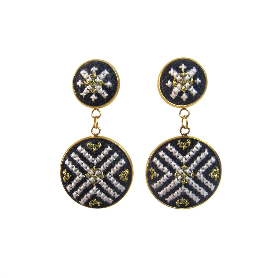 An image of the EarthHeir_ArabesqueBlack_AngelfishEarrings_001.jpg by Earth Heir