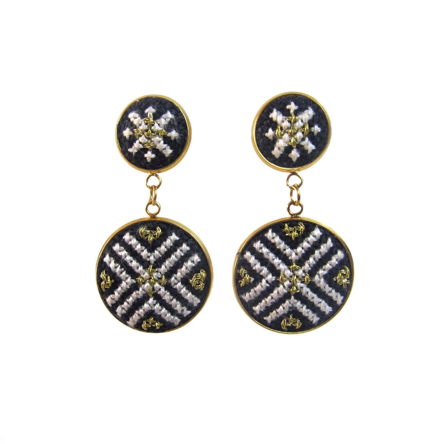 An image of the EarthHeir_ArabesqueBlack_AngelfishEarrings_001.jpg by Earth Heir