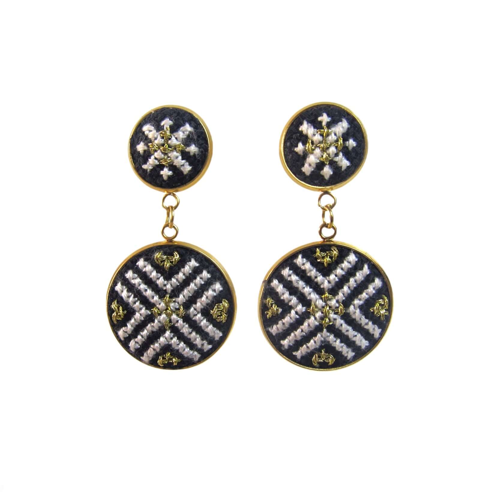 An image of the EarthHeir_ArabesqueBlack_AngelfishEarrings_001.jpg by Earth Heir