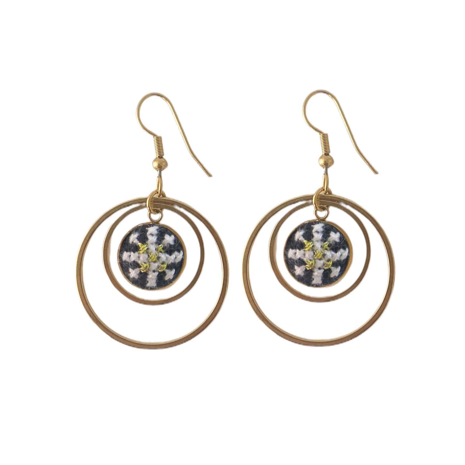 An image of the EarthHeir_ArabesqueBlack_CrownEarrings_001.jpg by Earth Heir